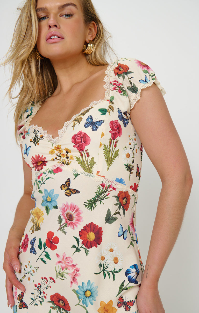 Nicola Dress, in French Floral, Size: XS Nicola Dress, in French Floral, Size: XS