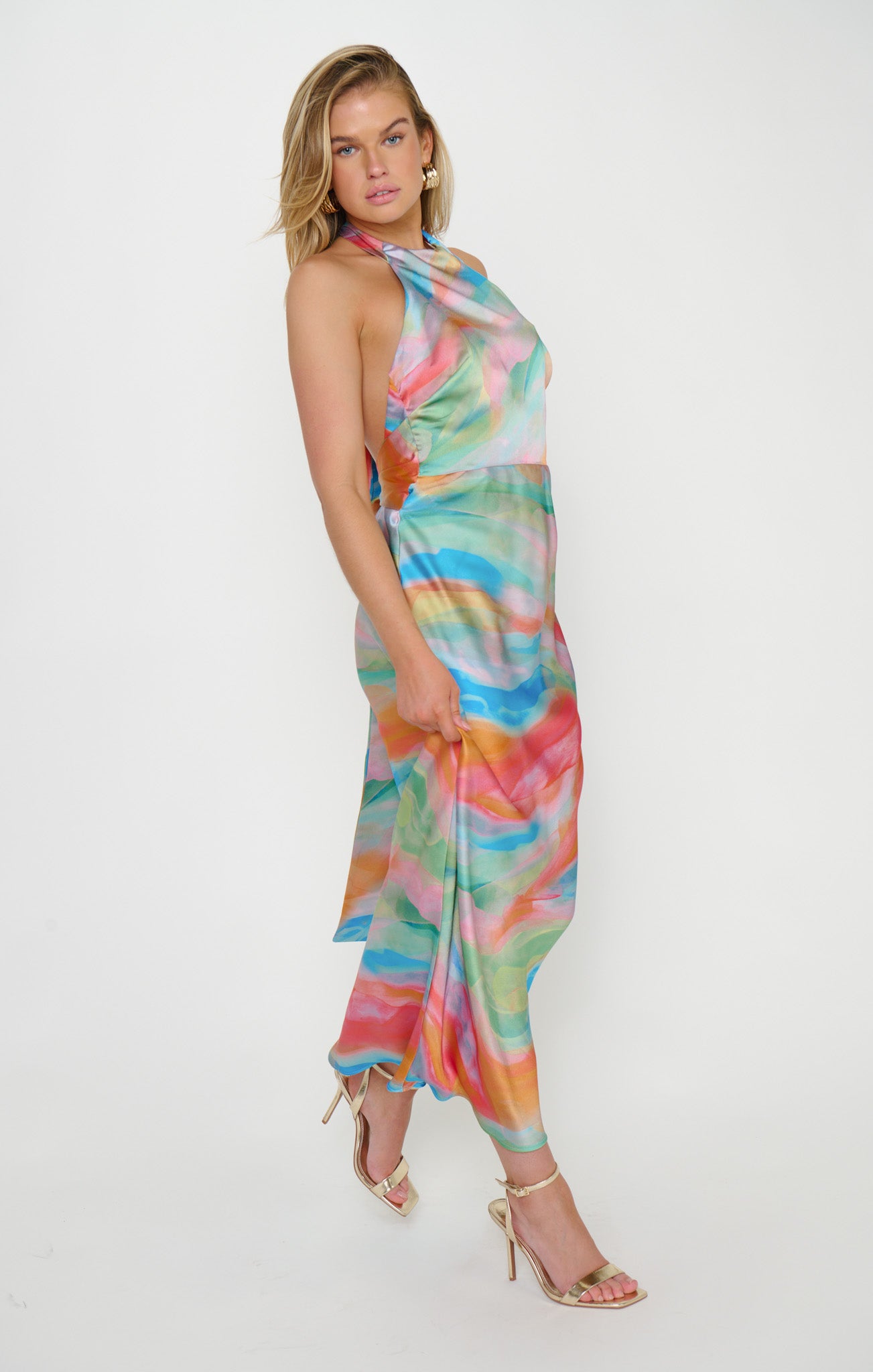 Jessa Maxi Dress, in Colorful Canvas, Size: Medium | Show Me Your Mumu