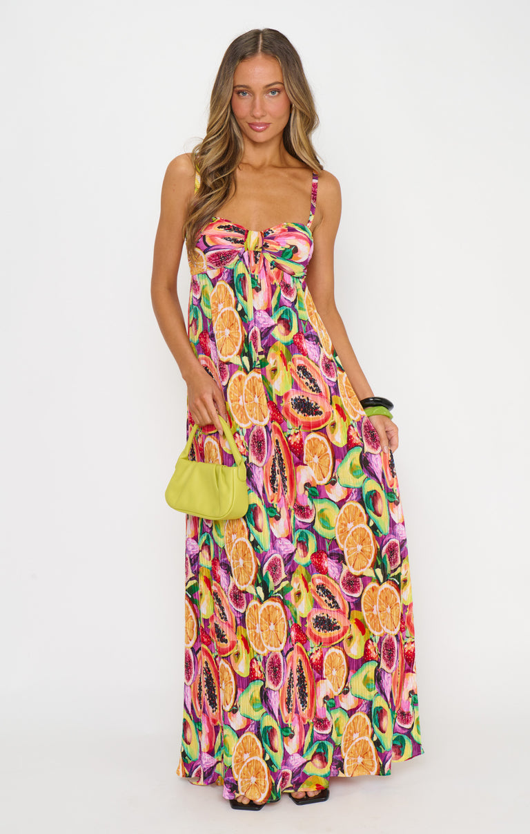 summer fruit maxi slip dress Farm Rio Summer Fruit Satin Maxi Slipdress In Summer Fruit Red - 55% Off