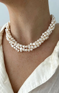 ALV Jewels Multi Pearl Necklace ~ Pearl