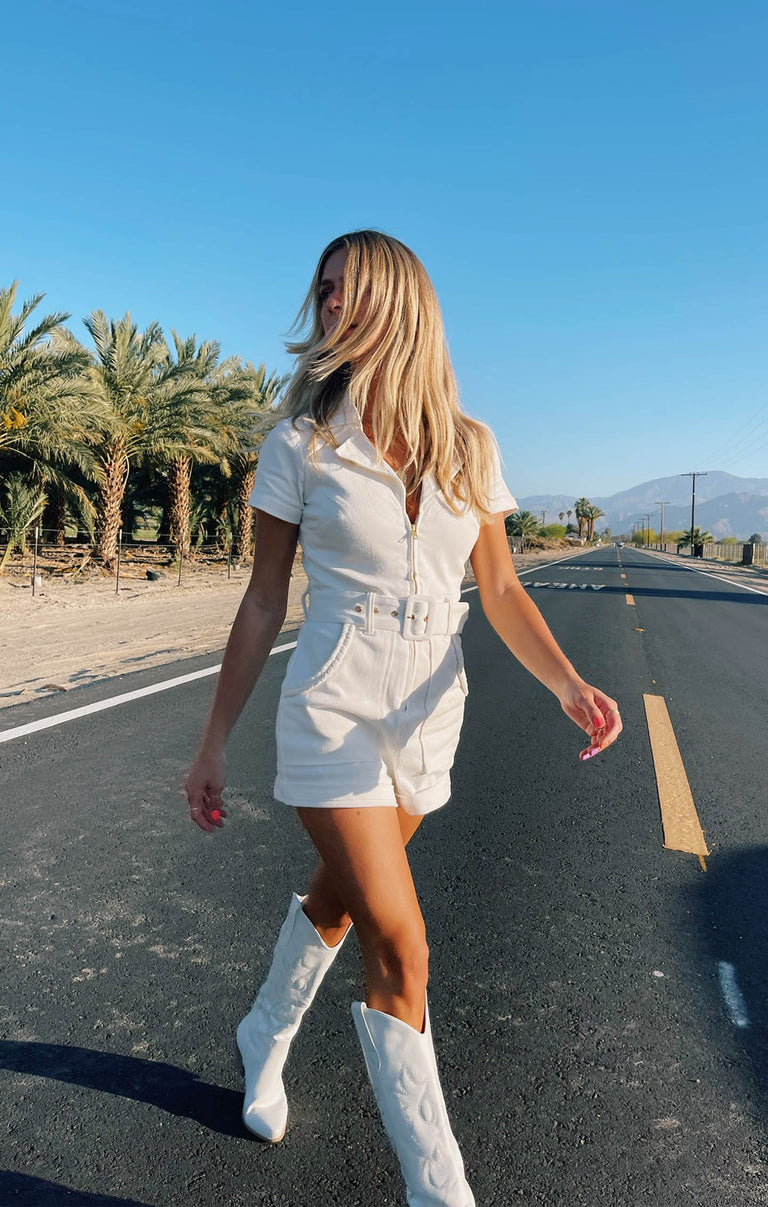 Outlaw Romper, in Pearly White, Size: 2X