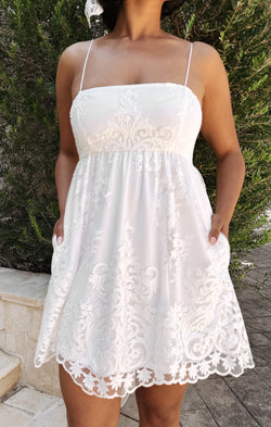 Avery Mini Dress ~ Adorning Lace White