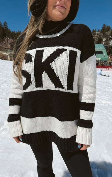 Winter Weekend Outfit: Apres Ski Sweatshirt — bows & sequins