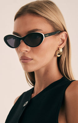 Banbè Eyewear The Ferragni Sunglasses ~ Black/Ivory