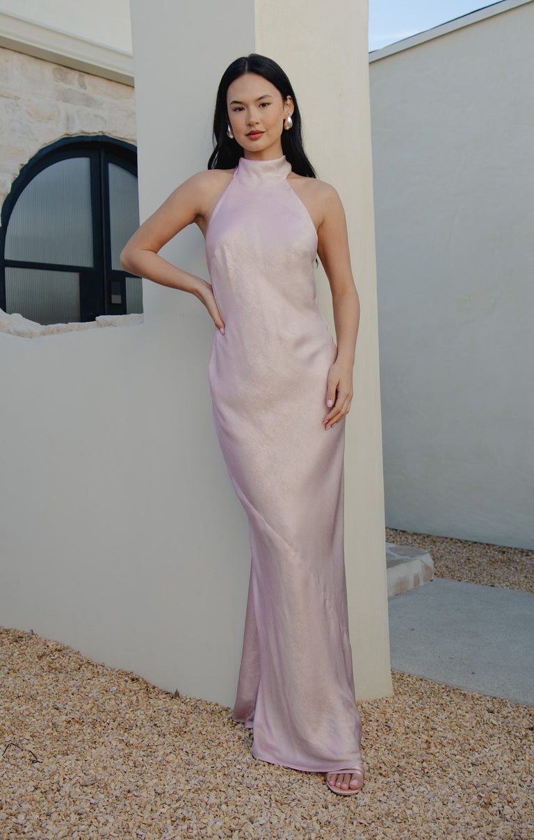 Lisa Maxi Dress, in Powder Pink Chrome, Size: XL | Show Me Your Mumu