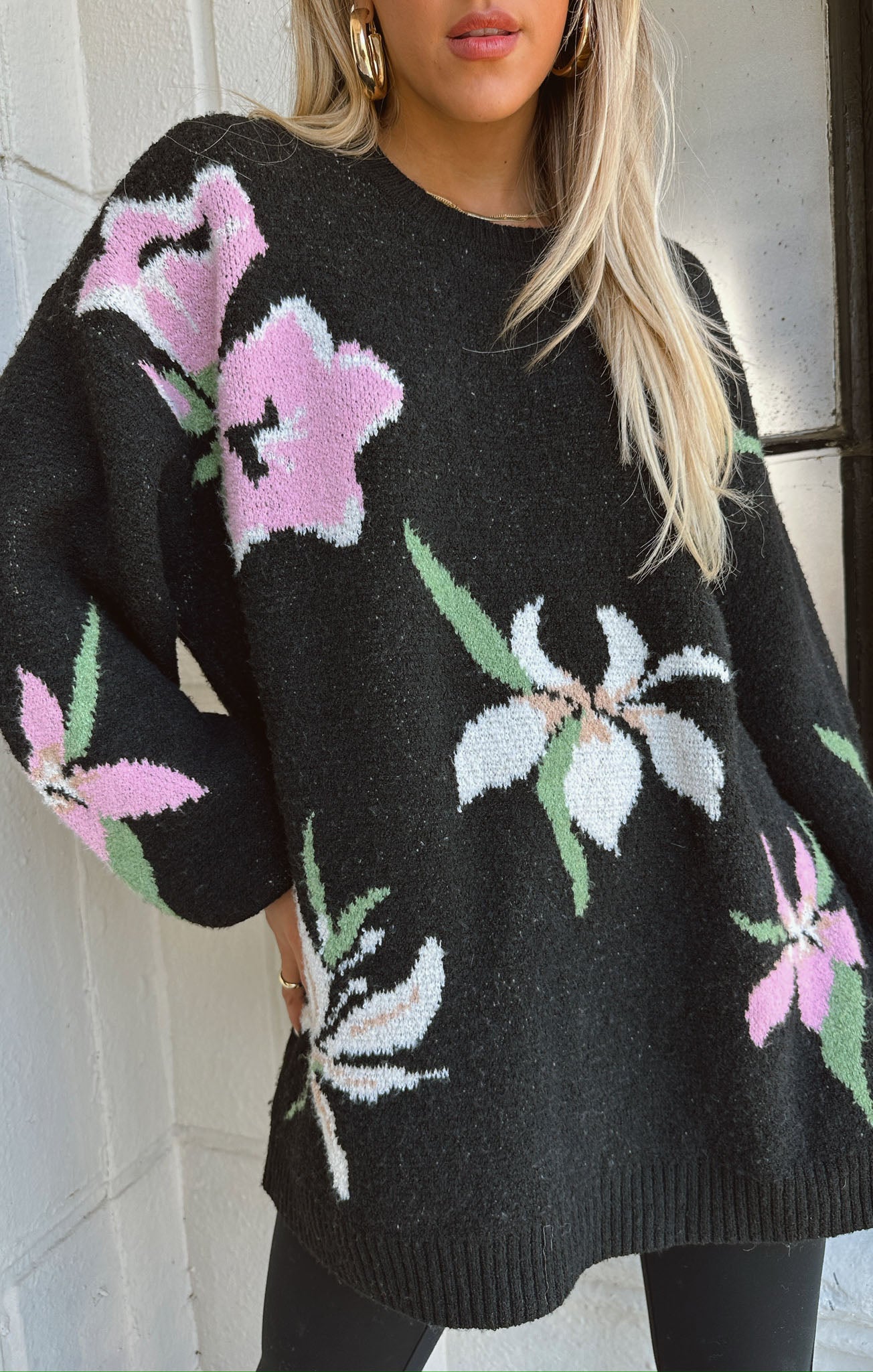 Summit Sweater ~ Dark Floral Knit – Show Me Your Mumu