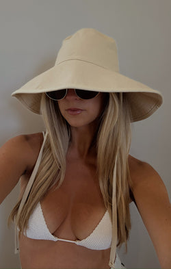 Lack of Color Holiday Bucket Hat ~ Beige Canvas