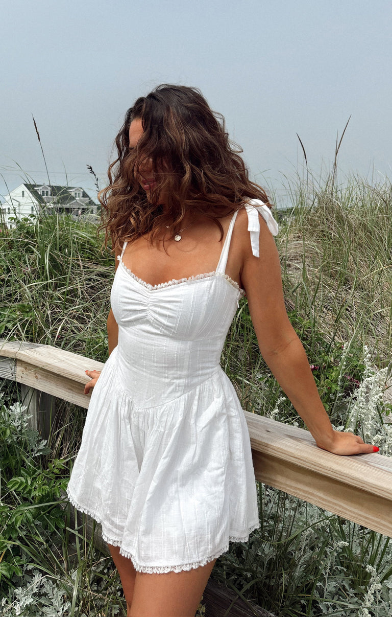 Regal Romper ~ White – Show Me Your Mumu