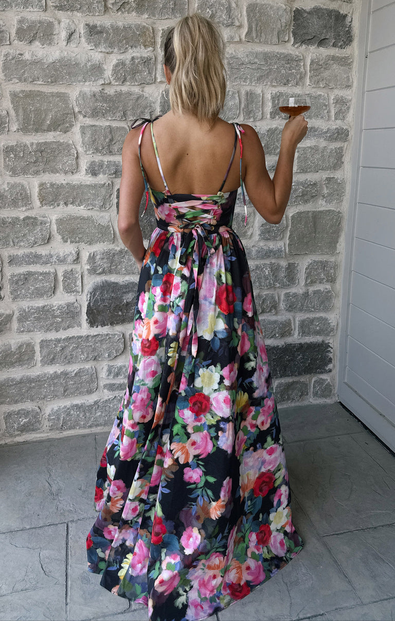 Juliet Maxi Dress ~ Moonlit Garden Gala Taffeta – Show Me Your Mumu