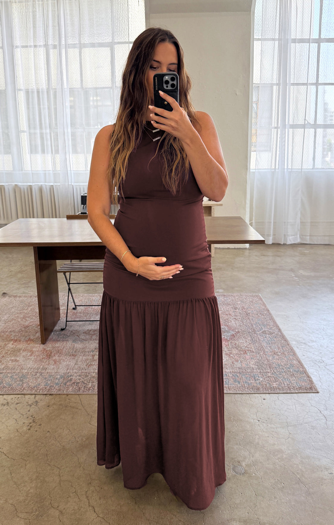 Aria Maxi Dress ~ Chocolate Stretch Chiffon  Show Me Your Mumu
