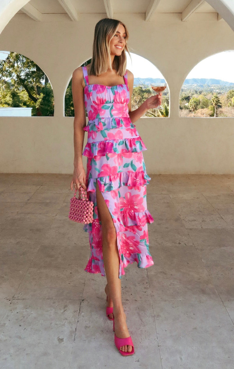 Monique Midi Dress ~ Garden Party Purple Show Me Your Mumu Monique Midi Dress ~ Garden Party Purple Show Me Your Mumu