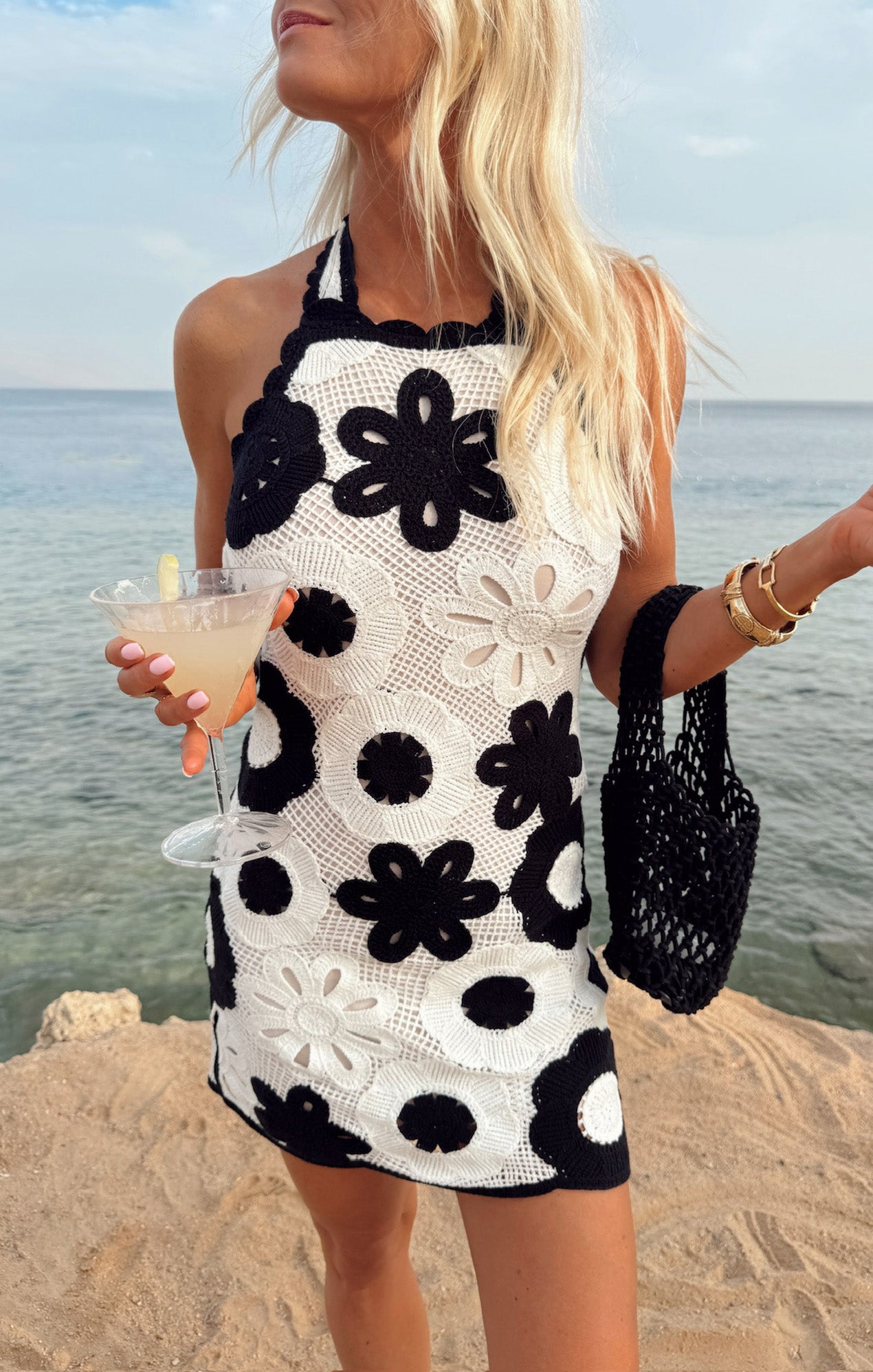 Happy Halter Mini Dress ~ Toasted Coconut Crochet – Show Me Your Mumu