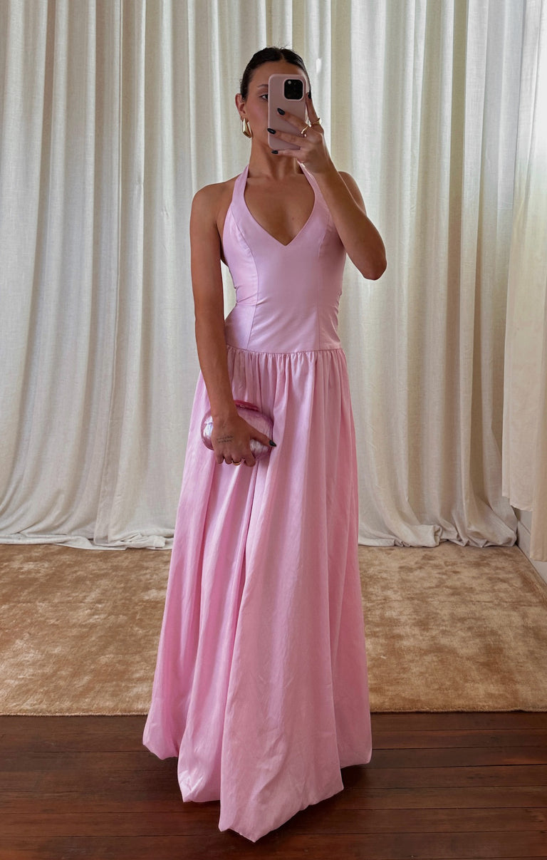 Eliza Maxi Dress, in Light Pink Light Taffeta | Show Me Your Mumu | Bridesmaid Dresses & Wedding Attendee Dress Eliza Maxi Dress, in Light Pink Light Taffeta | Show Me Your Mumu | Bridesmaid Dresses & Wedding Attendee Dress