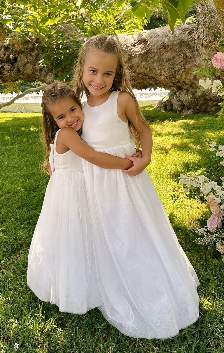 Flower Girl Dress, in White Taffeta, Size: 2T | Show Me Your Mumu Flower Girl Dress, in White Taffeta, Size: 2T | Show Me Your Mumu