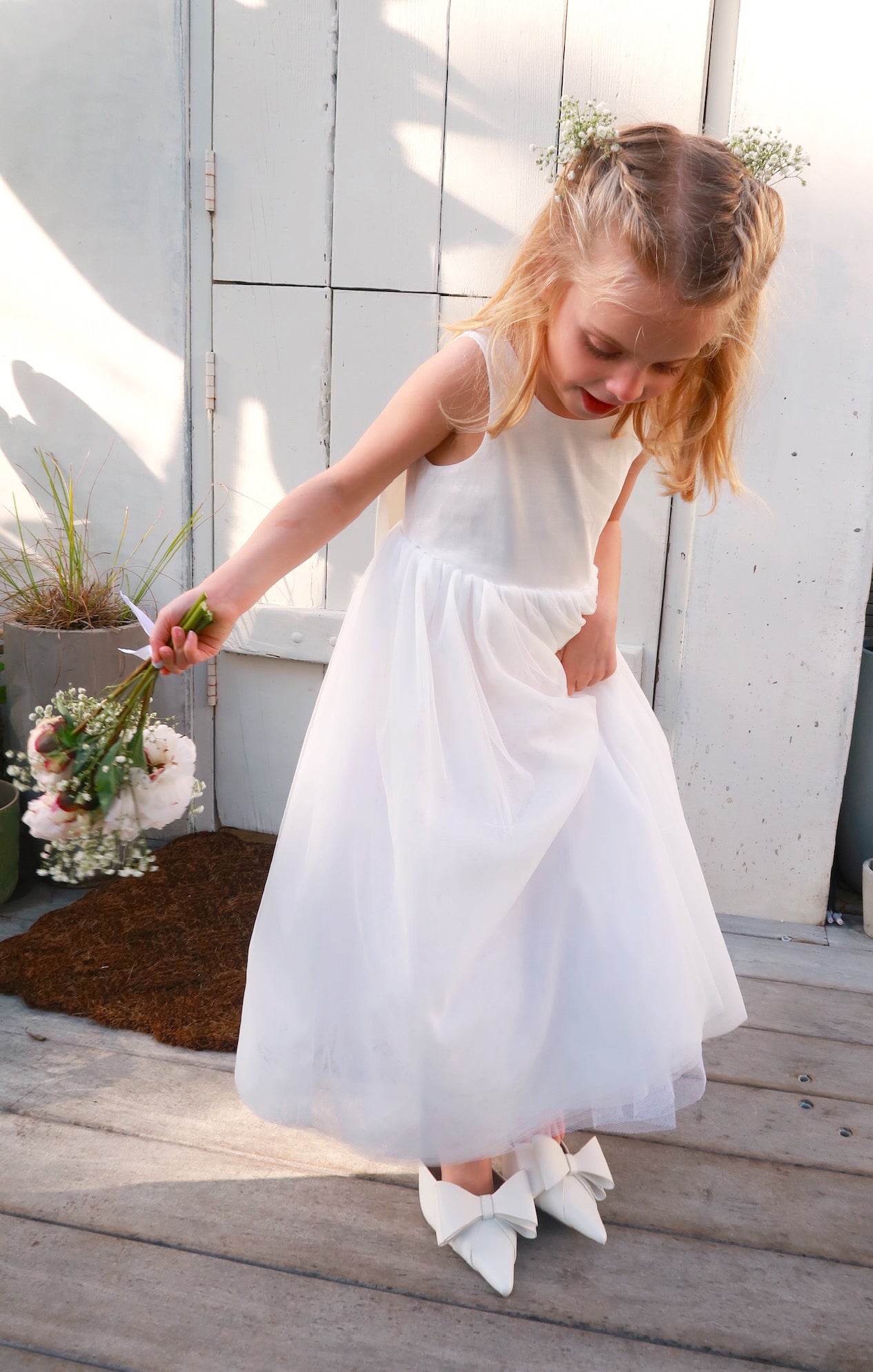 Malibu Blue Flower Girl Dress