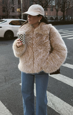 Park City Jacket ~ Cedar Brown Faux Fur