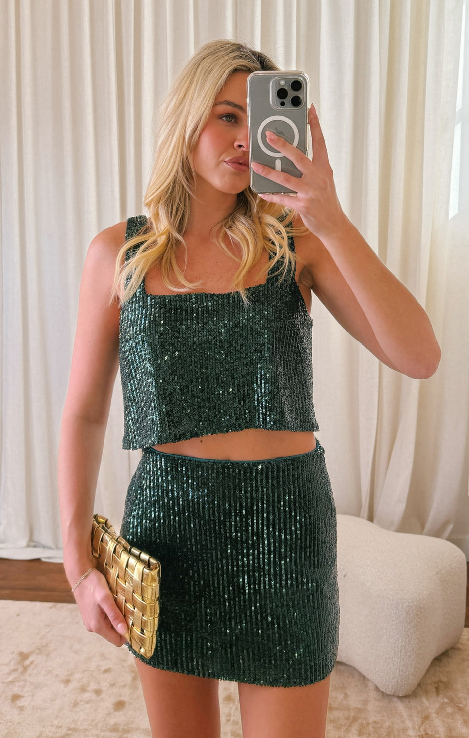 green emerald velvet dress Satin Forest Green Halter Neck Crop Top