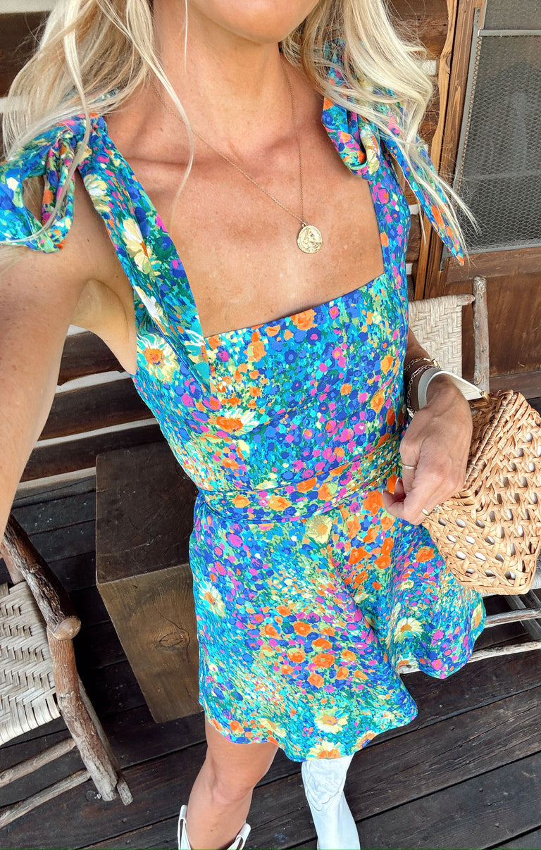 colorful mini dress Claire Mini Dress, in Painterly Petals | Show Me Your Mumu