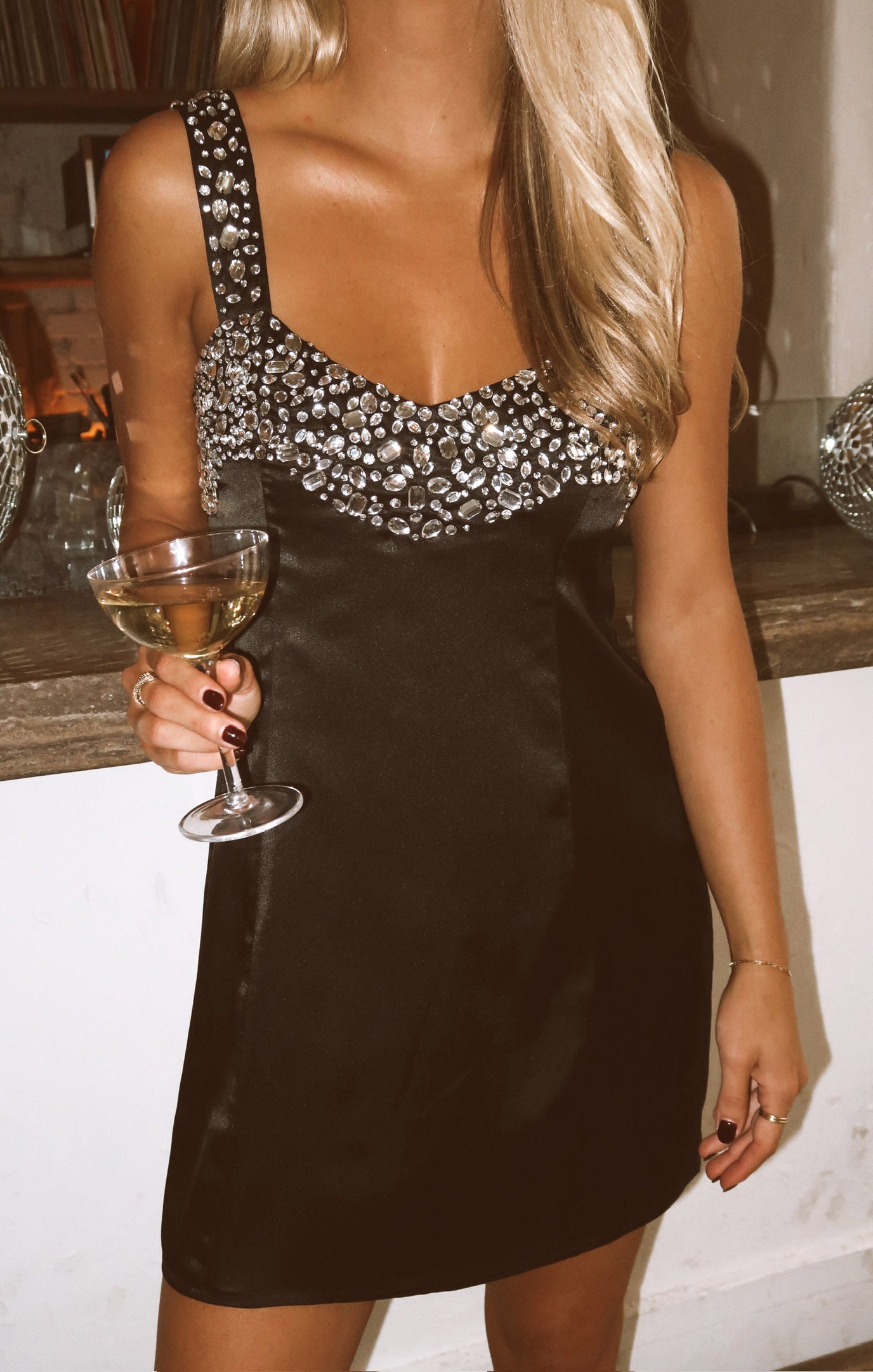 Pamela Mini Dress ~ Black with Jewels – Show Me Your Mumu