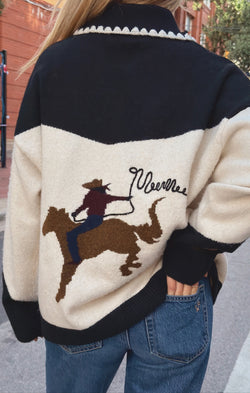 Los Almos Sweater ~ Horse Embroidered Knit
