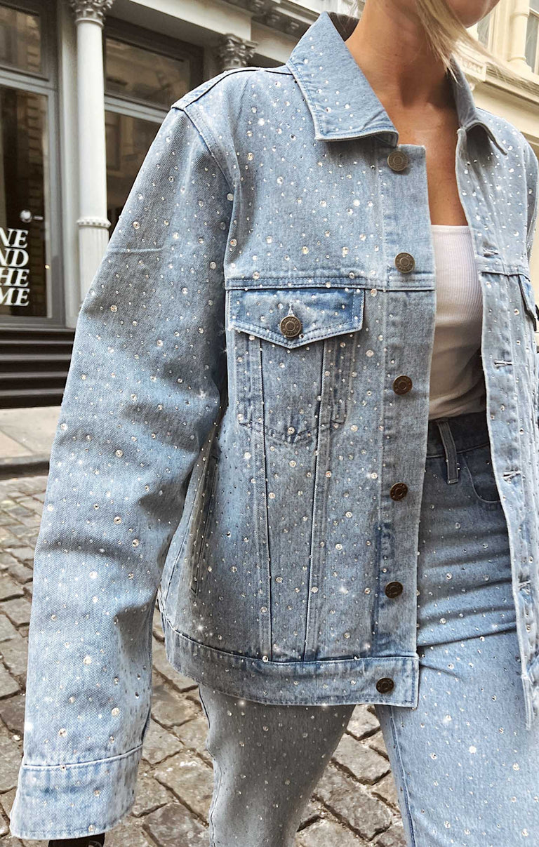 Dover Denim Jacket ~ Embellished Indigo – Show Me Your Mumu