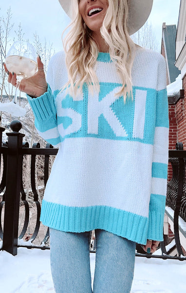 Ski in Sweater ~ Powder Blue Ski Knit – Show Me Your Mumu