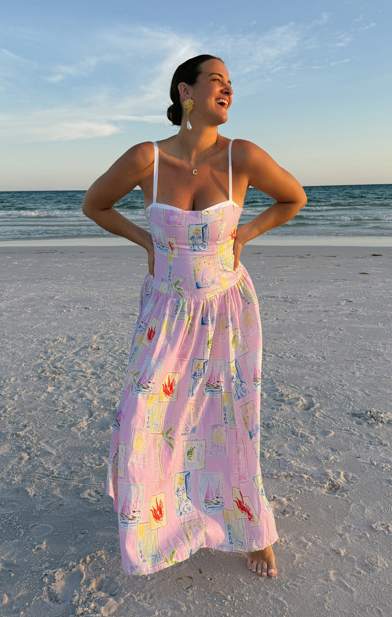 Hepburn Midi Dress ~ Summer Soleil Linen Show Me Your Mumu Hepburn Midi Dress ~ Summer Soleil Linen Show Me Your Mumu