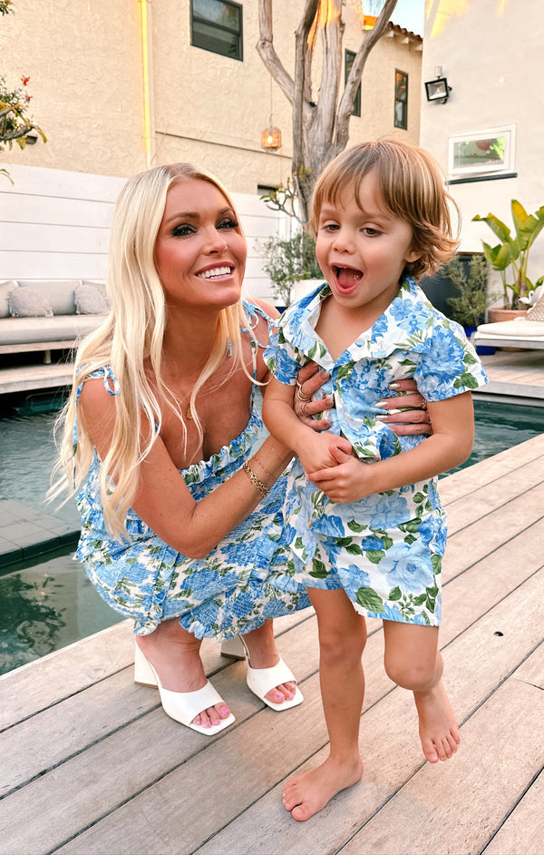Lil Easy Shorts ~ Cottage Floral Blue – Show Me Your Mumu