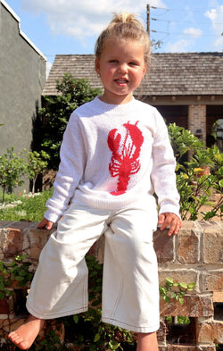 Little Woodsy Sweater ~ Lobster Knit