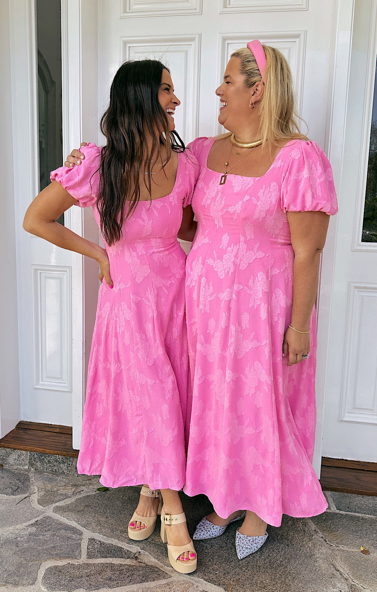 Mia Midi Dress ~ Pink Clip Floral – Show Me Your Mumu Mia Midi Dress ~ Pink Clip Floral – Show Me Your Mumu