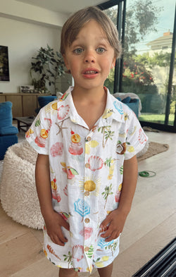 Lil Button Up Shirt ~ Seaside Treasures
