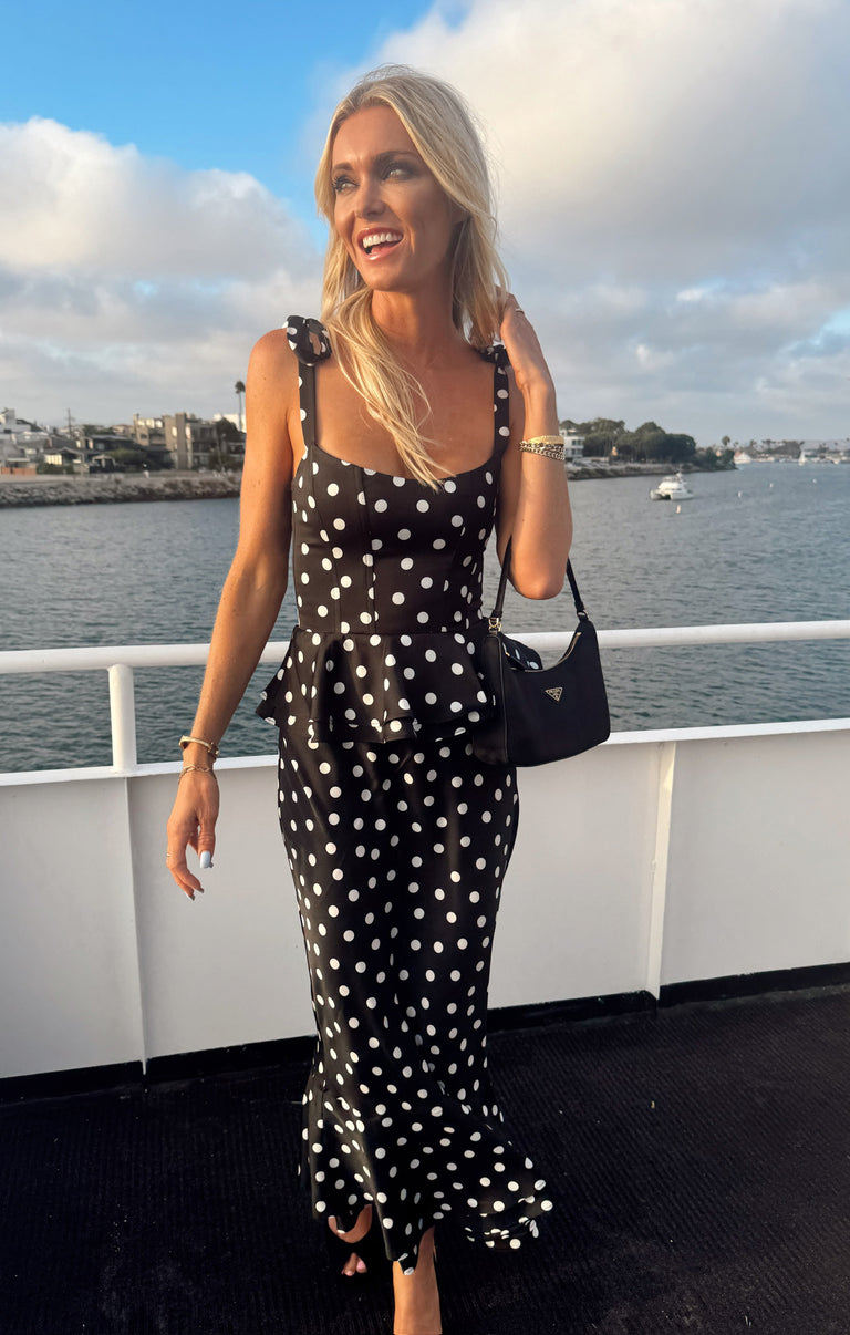 Pauline Peplum Dress ~ Polka Dot Show Me Your Mumu Pauline Peplum Dress ~ Polka Dot Show Me Your Mumu