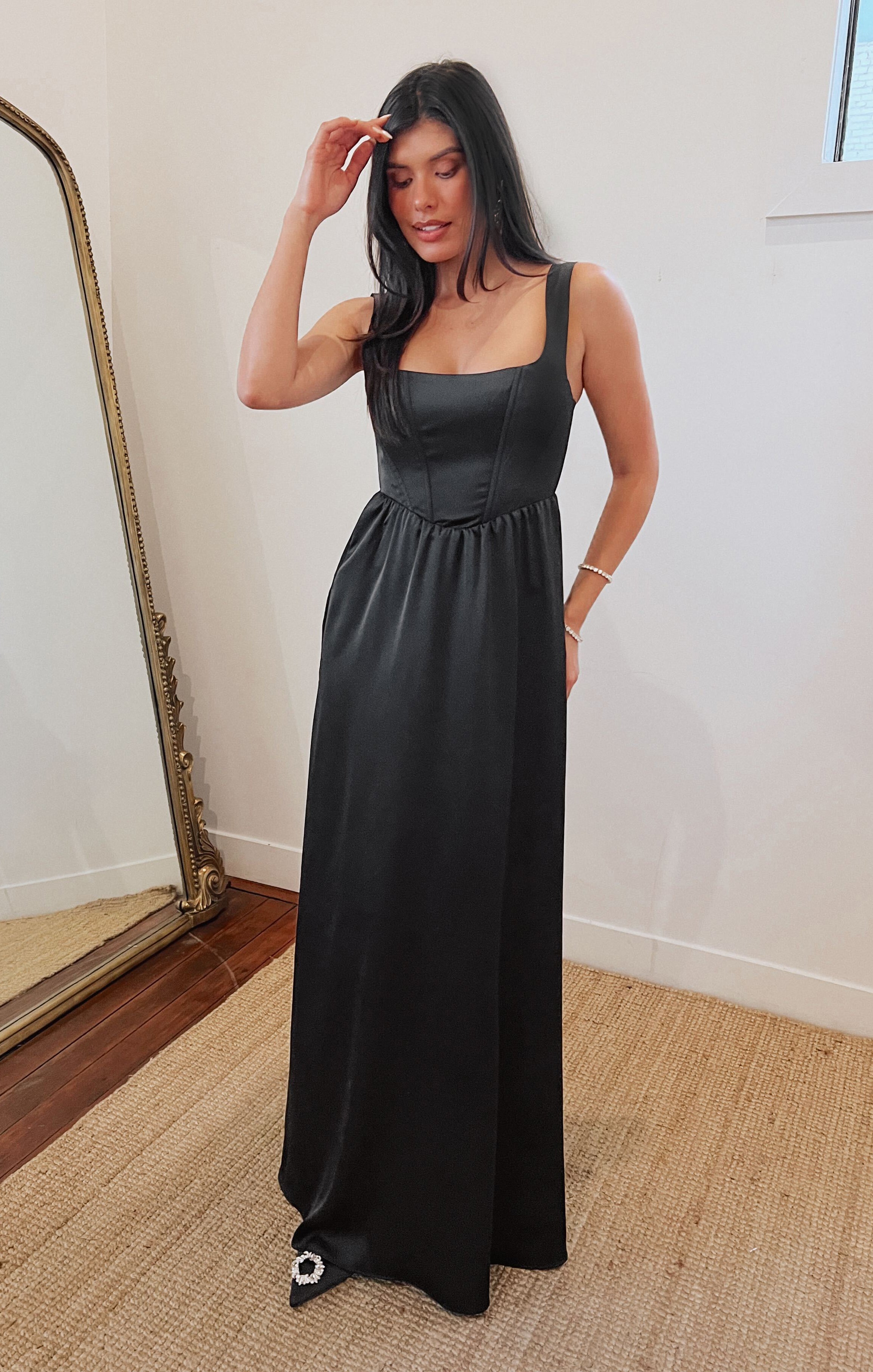 black and gold maid of honor dresses Bridesmaid Dresses-Inexpensive Juliet 881 Tulle Short Cocktail Floor length Sleeve length 36 Best Black Bridesmaid Dresses