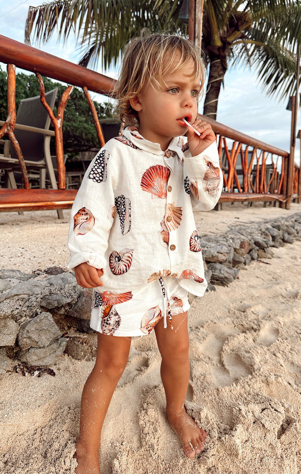 Lil Easy Shorts ~ Shell Linen – Show Me Your Mumu