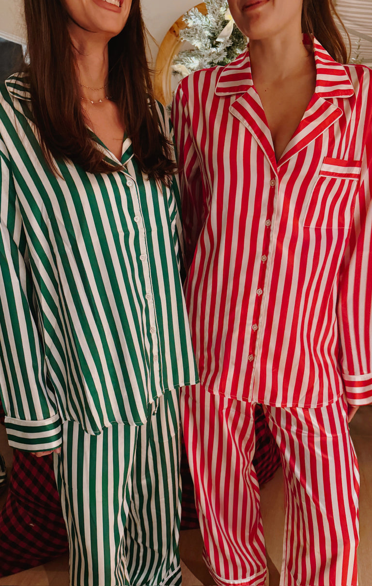 Classic PJ Set ~ Spearmint Stripe