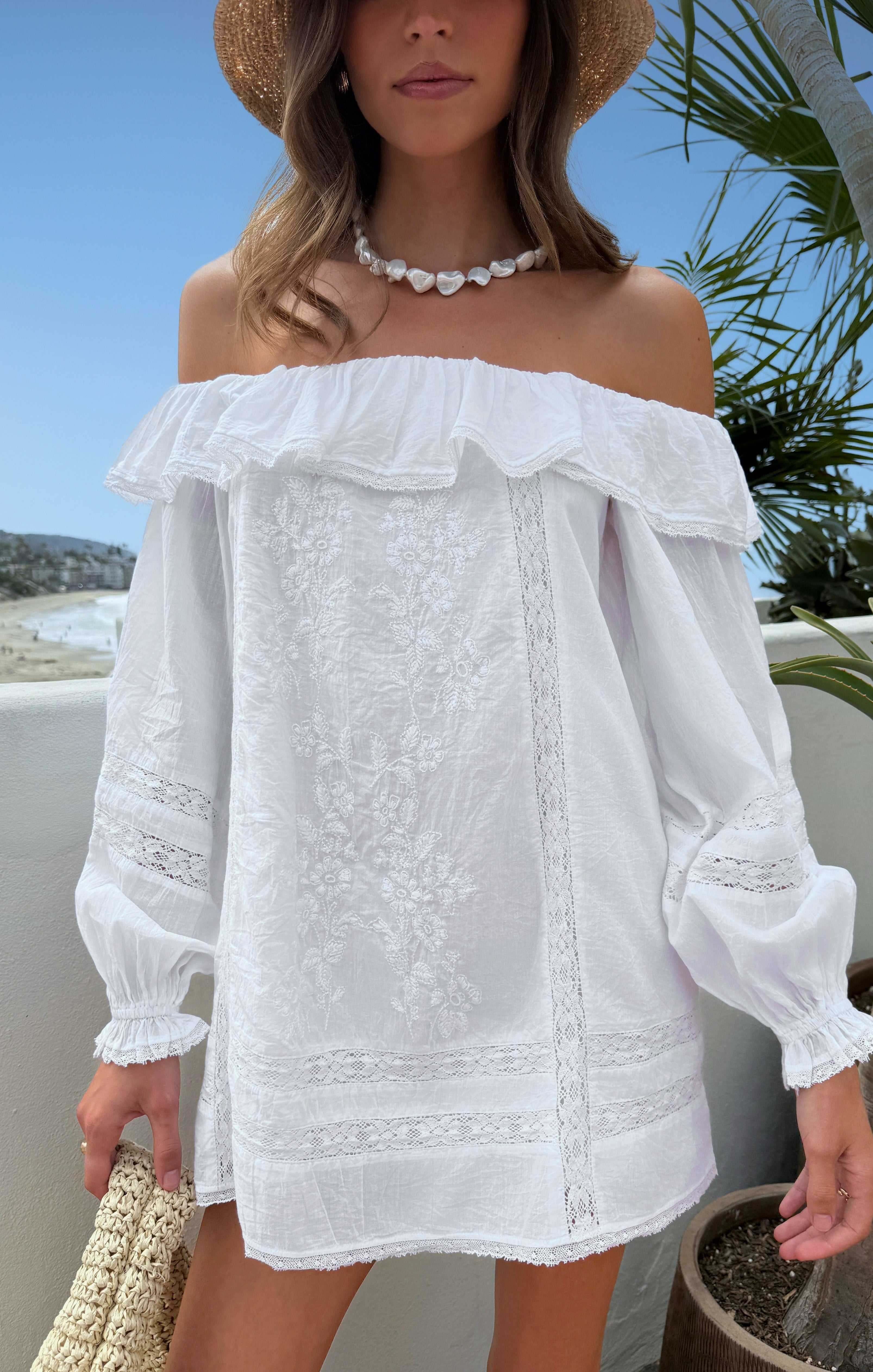 Show Me Your Mumu Meadow Mini Dress in Cream