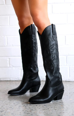 Billini Urson Cowboy Boots ~ Black