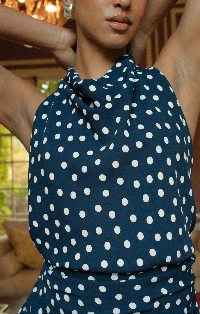 Brynn Mini Dress ~ Navy Polka Dot – Show Me Your Mumu