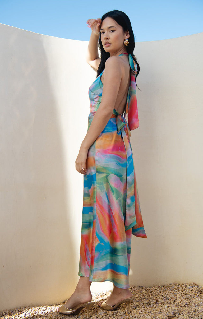 Jessa Maxi Dress, in Colorful Canvas, Size: Medium | Show Me Your Mumu