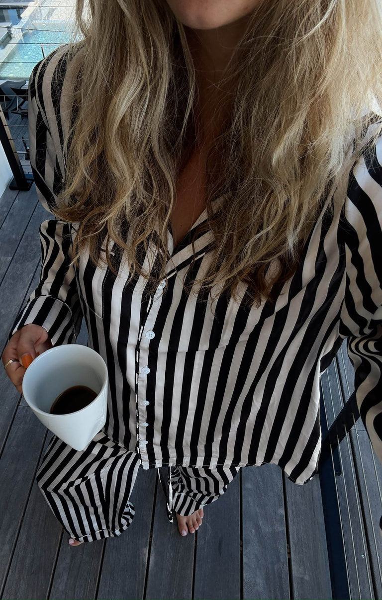 Classic PJ Set ~ Jolly Stripes Silky