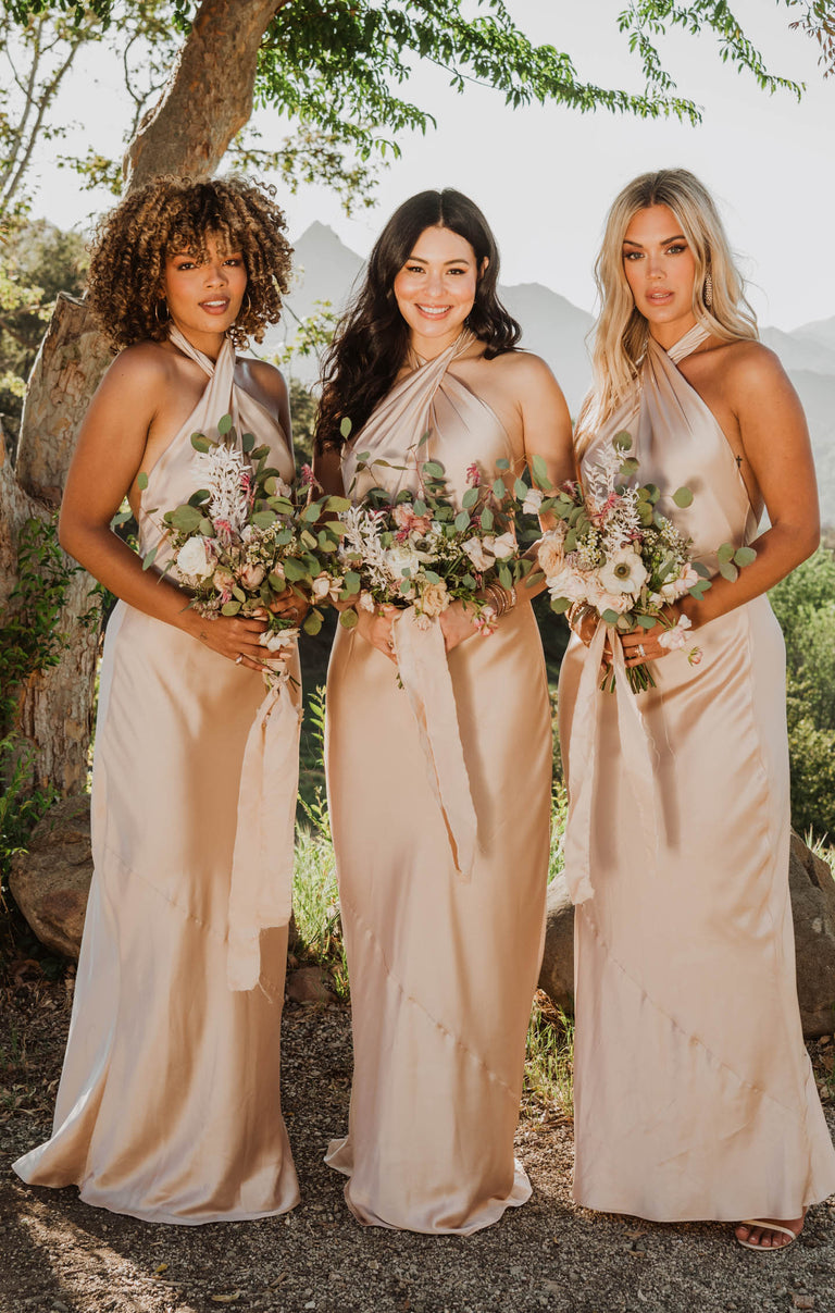 show me your mumu champagne dress Bridesmaid Fabric Swatch, in Luxe Satin Black Faux Silk Mini [color:rainbow]color_family:rainbow--7848006353153 to for special occasions Color:DAMSON