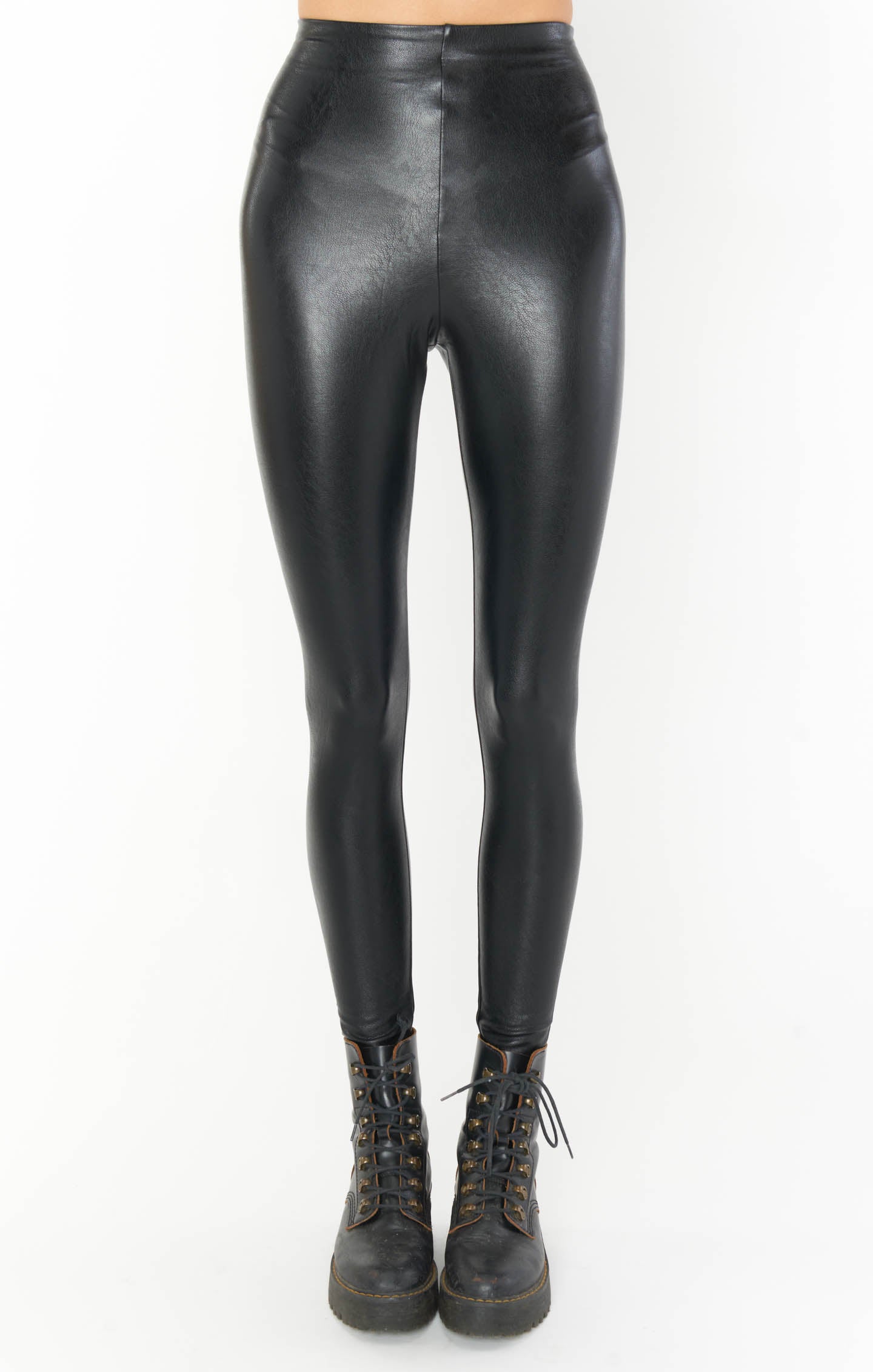 Buy Skinny Fit Faux Leather Leggings Online at Best Prices in India -  JioMart.