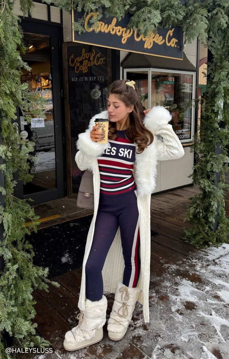 Slopes Sweater ~ Navy Apres Ski Stripe – Show Me Your Mumu