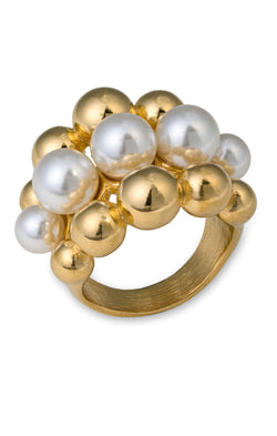 Bracha Santa Perla Ring ~ Gold/Pearl