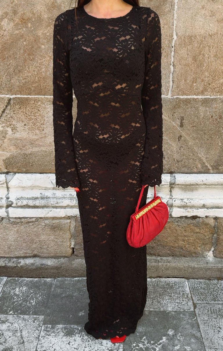 Anjelica Maxi Dress ~ Black Lace – Show Me Your Mumu