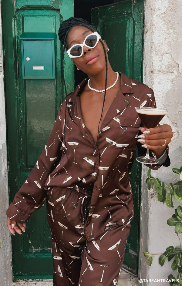 Classic PJ Set ~ Espresso Martini Silky – Show Me Your Mumu Classic PJ Set ~ Espresso Martini Silky – Show Me Your Mumu