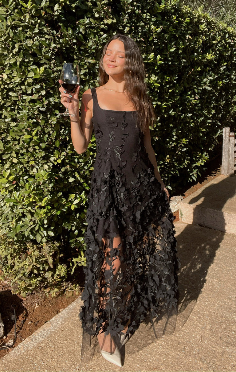 Stephanie Dress, in Black 3D Floral | Show Me Your Mumu