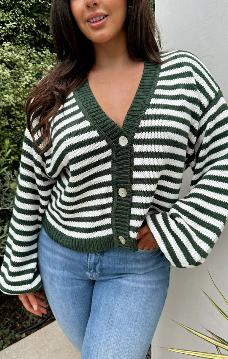 Good Karma Cardi ~ Forest Green Knit – Show Me Your Mumu