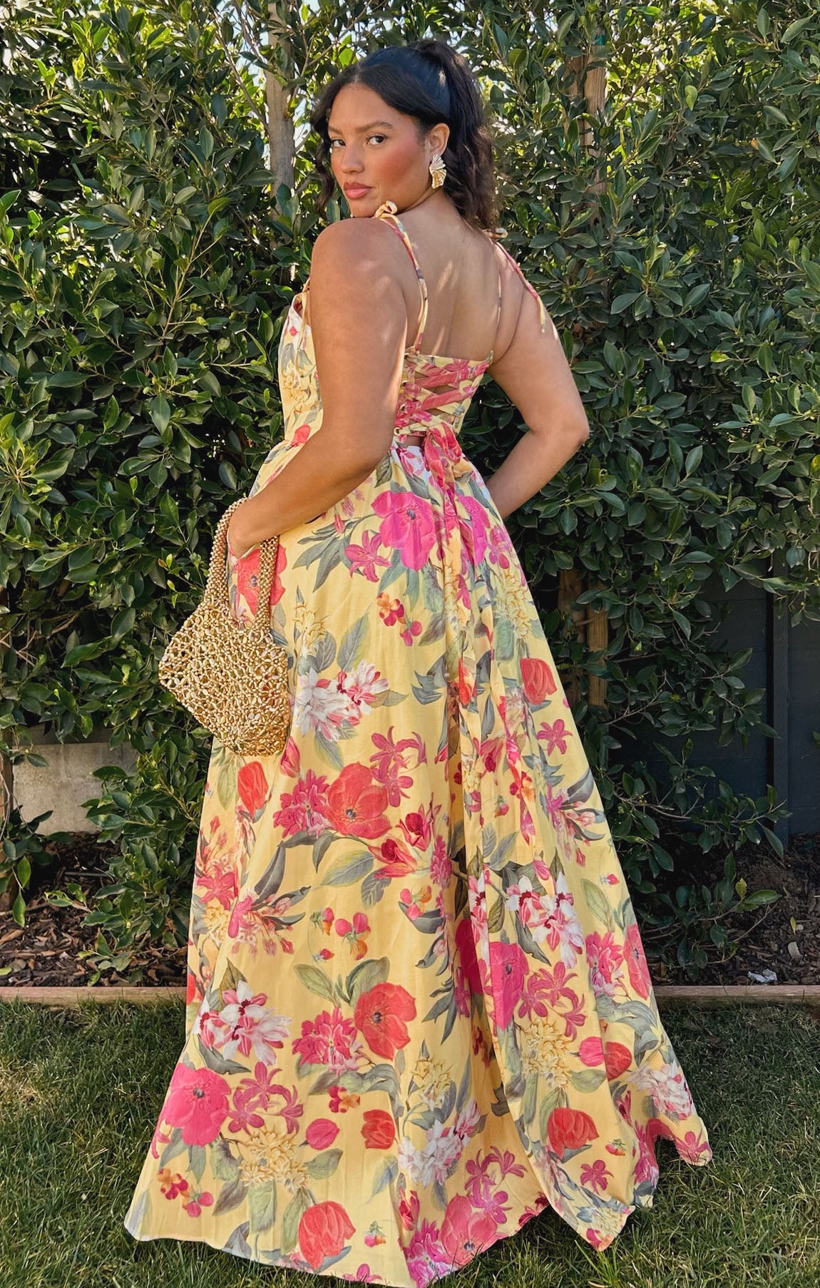 Juliet Maxi Dress ~ Mimosa Floral Taffeta – Show Me Your Mumu