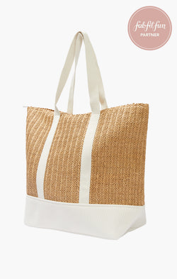 Sunseeker Tote ~ Natural and Ivory